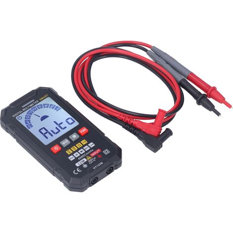 Multimètre numérique HT125B, affichage digital haute précision, écran couleur, testeur électrique compact sans pile, mesure tension courant résistance (1/5)