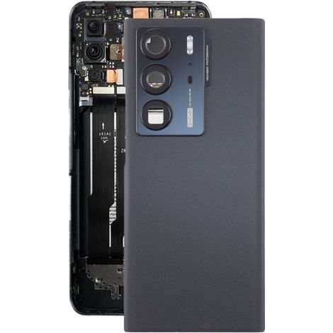Frosted glass battery cover with camera ring for ZTE Axon 40 Ultra A2023P (Black) (1/4)