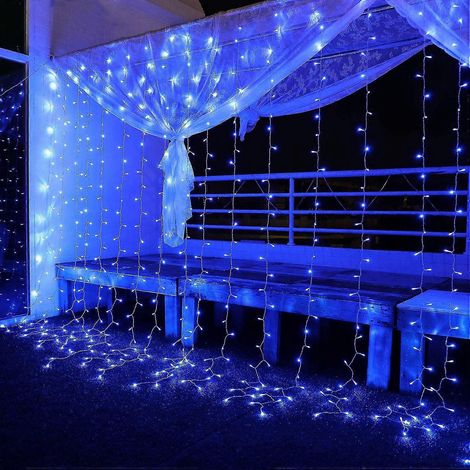 LED-Lichtervorhang, Lichternetz 3x3 m, 300 LEDs, IP44 wasserdicht, Niederspannung 31 V, 8 Modi, Lichterkette für Innenräume, Weihnachten, Kinderzimmer, Außenbereiche (1/5)