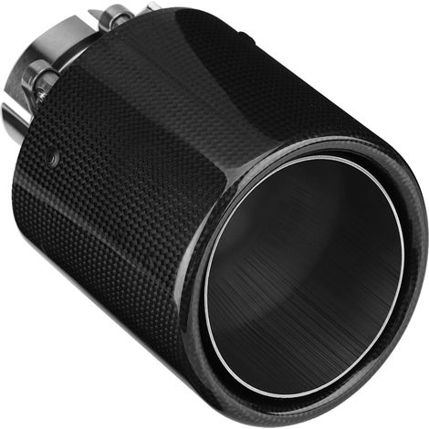 Silencieux d'échappement à sortie unique style fibre de carbone pour voiture, diamètre 63-114 mm (1/5)