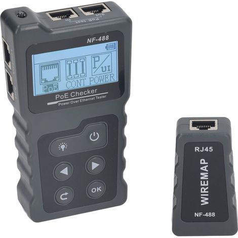 Testeur réseau POE avec identification automatique, contrôleur Power over Ethernet pour câbles CAT5 CAT6, vérification de la boucle de charge et de l'alimentation (1/5)