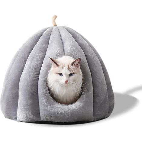 Nid douillet pour chat avec coussin intérieur amovible et lavable, doux (1/2)