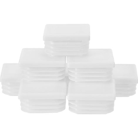 Embouts carrés en plastique pour tubes 20x20 mm, lot de 20 pièces, (1/5)