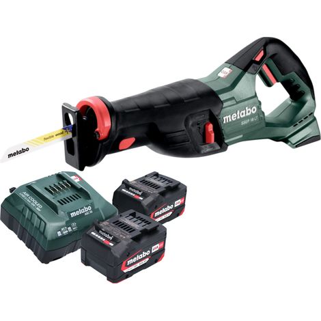 Scie sabre sans fil Metabo SSEP 18 LT 18 V 32 mm + 2 batteries 4,0 Ah + chargeur