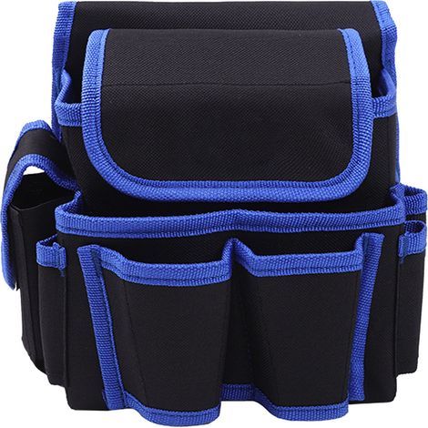 Sac à outils de taille imperméable en tissu Oxford pochette de ceinture multifonctionnelle pour électricien bleu (1/5)