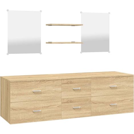 Maison Exclusive - Set Mobili da Bagno 5 pz Rovere in Legno Multistrato