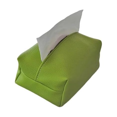Porte-serviettes magnétique carré en cuir PU pour voiture Boîte à mouchoirs pour pare-soleil de voiture, camion, camping-car, berline, tableau de bord, console, accoudoir (1/5)