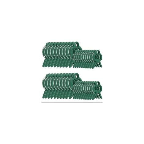Kletterpflanzenclips – 80 Clips (30 große + 50 kleine) für Zimmerpflanzen – Fördert das Wachstum von Kletterpflanzen – Crezuo