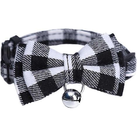 Collier pour chat avec cravate détachable pour petits chiens, nœud papillon ajustable avec clochette (1/5)