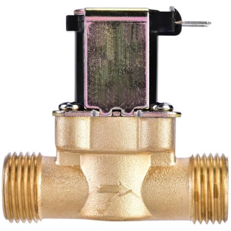 Vanne Électromagnétique Électrique Électrovanne Magnétique en Laiton Électrovanne 220v Normalement Fermé Électrovanne Electrique 1/2" AC 220V N/C℉ pour Contrôle de l'eau (1/4)