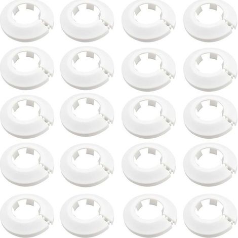 Lot de 20 cache-tuyaux de radiateur - Rosettes de protection - Pour cache-radiateurs - Blanc (1/5)