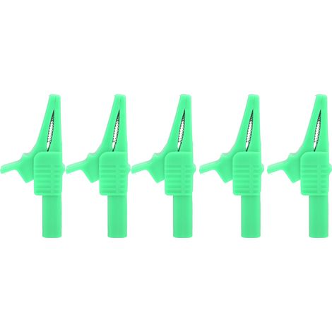 Pinces de sécurité multifonctions 5 pièces J.60039 avec douilles 4mm pour électronique, vert