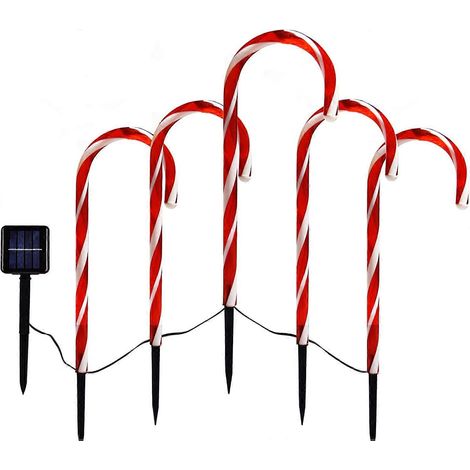 Lumires Solaires de Nol, Lumires de Nol Paysage Impermables, Dcorations de Nol de Chemin, Lumires LED pour Dcorations de Passerelle de Patio (1/5)