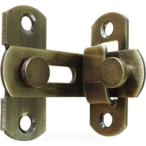 Serrure de porte à angle droit de 90 degrés, verrou incurvé, verrou coulissant pour porte et fenêtre - vert antique (1/3)