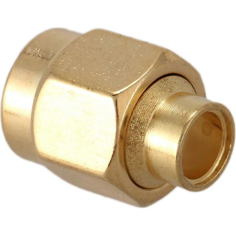 SMA-Stecker (männlich) für koaxiale HF-Anwendungen zum Löten, 10er-Packung, vergoldet, Hochfrequenz-Adapterstecker (1/5)