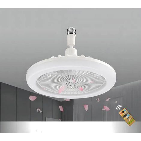 LED-Deckenventilator, 3-Gang-Mini-Ventilator mit dimmbarer 3-Farben-Beleuchtung, Weiß (1/4)