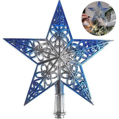 Étoile de Noël de 20 cm pour sapin de Noël, décoration pour la maison ou le bureau