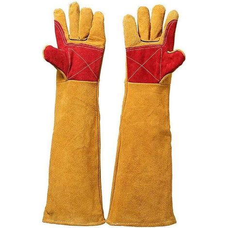 Gants De Manipulation d'animaux, Gants De Animaux Anti-Morsure, Gants De Protection pour Animaux De Compagnie pour Chien Chat Manipulation d'oiseaux Faucon Reptile 45CM FDC (1/5)