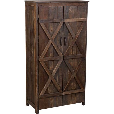 Armario de madera marrón 78x40x148 cm