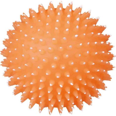 Balle souple pour chien Trixie avec picots 10 cm fluorescente