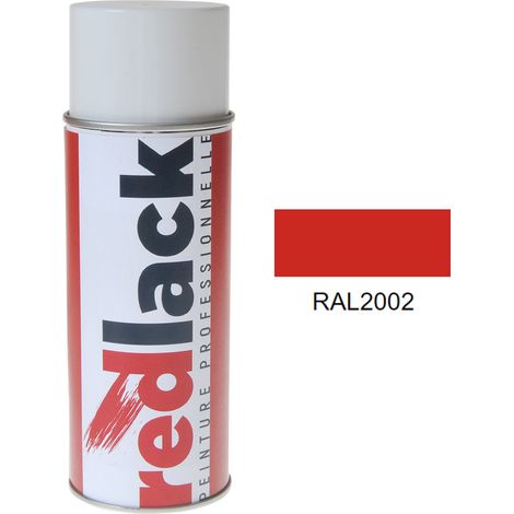 Sprühfarbe 400 ml – RAL 2002 - Seidenmatt - Blutorange - für verschiedene Oberflächen - Redlack