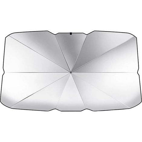 Parasol tipo paraguas para parabrisas (125 x 65 cm) – Protección interior contra los rayos UV y el calor para SUV y sedanes. (1/5)