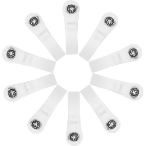 Crochet à vis - blanc - plastique - pour rangement intérieur (1/5)