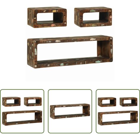vidaXL Design moderne - Ensemble meuble TV 3 pcs Bois massif de récupération (1/5)