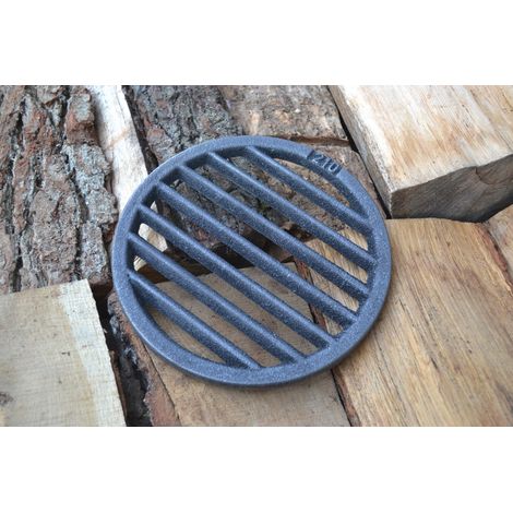 CA168 - 21 cm - Rejilla redonda de hierro fundido para estufa, chimenea, cocina (1/5)