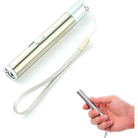 Mini-Multifunktions-Taschenlampe mit hoher Leuchtkraft, integriertem USB-Anschluss und 3-in-1-LED-Beleuchtung – Katzen-Trainingsgerät (1/5)