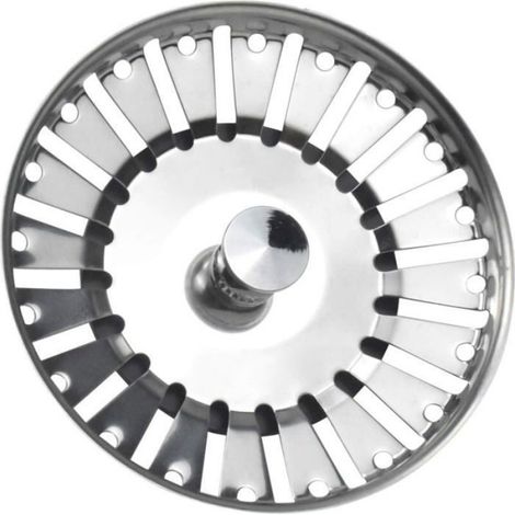 Panier de bonde d'évier manuel diamètre 84 mm Bouchon de vidange évier de cuisine panier de fleurs filtre (1/3)