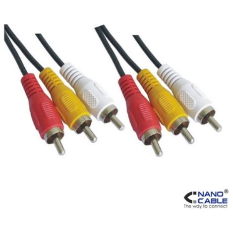 Nanocable - Cavo audio/video rca 1,8m 3xrca/m-3xrca/m