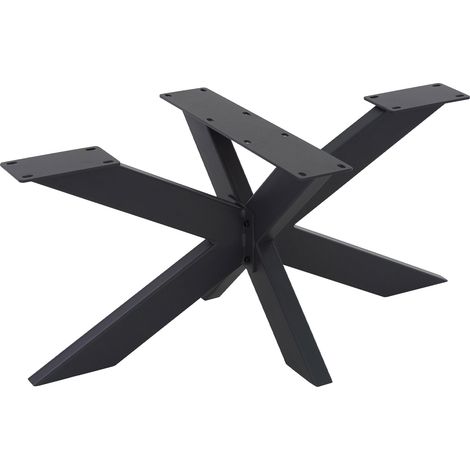 ML-Design Tischgestell Spider 98x58x43 cm, Schwarz, Kreuzgestell Kreuz X-Design Tischfüße Möbelfüße, Schwerlast Tischkufen Stahl, Metall Tischbeine, DIY Couchtisch, Industriedesign, einfache Montage