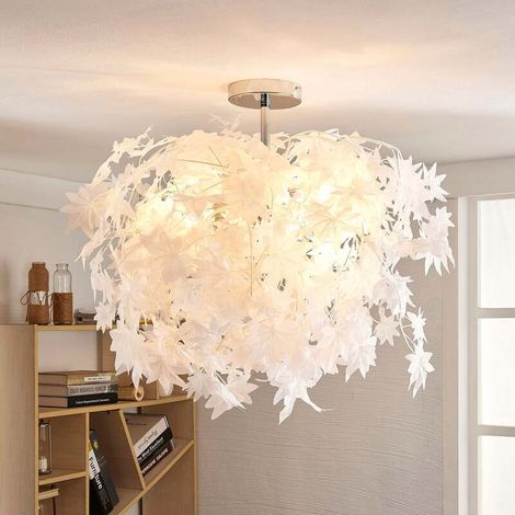 [GEBRAUCHT] B-Ware Lindby Deckenlampe Deckenleuchte Maple LED Lampe dimmbar chrom weiß Ø 70 cm (1/2)