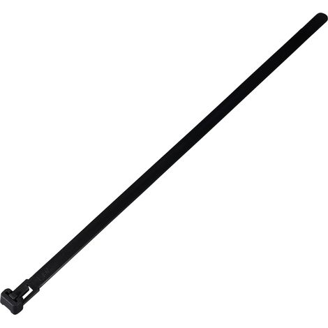 TRU COMPONENTS TC-13340652 TC-RT-250-7.6-B Serre-câble 250 mm 7.6 mm noir réouvrable, résiste aux pr (1/3)