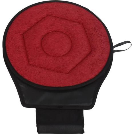 SEC Coussin pivotant Portable 360 degrés rotatif chaise de voiture coussin de siège coussin rotatif tapis en mous rouge SC022 (1/4)