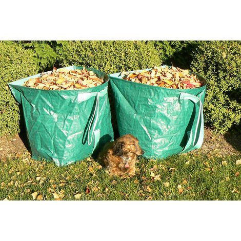 Robuster, wiederverwendbarer Gartensack 58x58x2cm für Laub, Grünschnitt, Rasen und Poolabfälle - Großer, strapazierfähiger Gartensack (1/3)