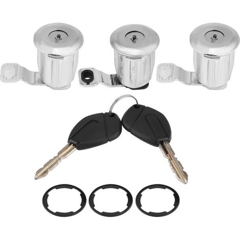 SUNXURY Eosnow,pour peugeot partner Ensemble de Serrure de Porte de Voiture en Métal 252522 9170.G3 9170.CW Ensemble de Barillet de Serrure de Porte de Voiture avec Clés pour Diamètre D'environ 3,4cm (1/5)