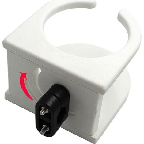 Porte-gobelet marin, porte-gobelet à ventouse en plastique, porte-boisson, pour une utilisation sur les bateaux, yachts, camping-cars et autres véhicules. Plastique blanc (porte-gobelet). (1/3)