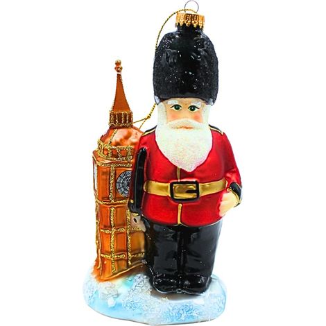 Décoration de Noël - Boule de Noël en Verre - Boule de Noël - Décoration en Verre - Soldat Anglais en Uniforme - L x l x H 9 x 6 x 16 cm (1/5)