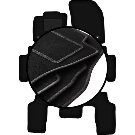 Juego de alfombrillas de terciopelo para: Ford S-MAX MK2 7 plazas (2015-) (1/5)