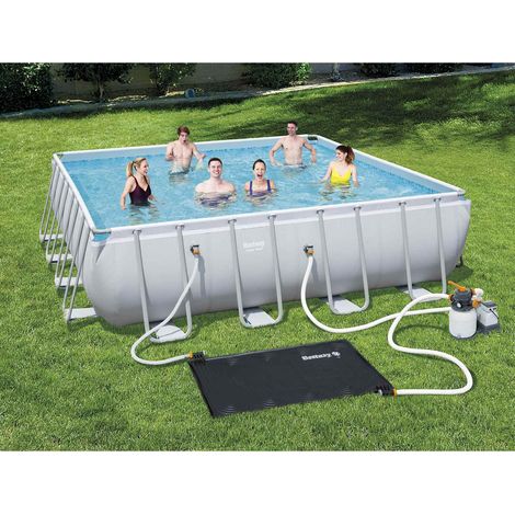 Bestway Tapis de chauffage solaire pour piscine Noir 110 x 171 cm PVC (1/5)