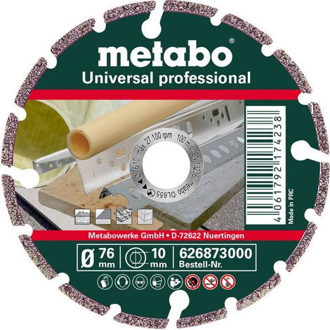Metabo UP Professional 626873000 Disco diamantato 76 mm 1 pz.