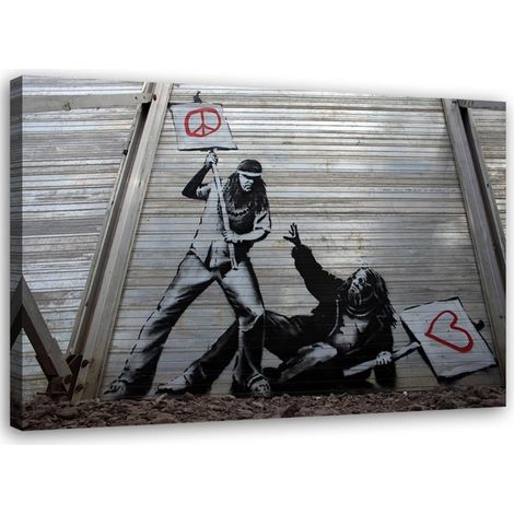 Tableau décoratif Banksy Street Art Graffiti 60x40 (1/5)