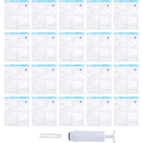 Lot de 20 sacs de séchage sous vide pour filament PLA (pièces d'imprimante 3D) + 1 pompe d'extraction d'air