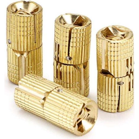 Lot de 4 Charnières Cachées Laiton 10 mm Pour Meubles Ouverture 180 Degrés (1/4)
