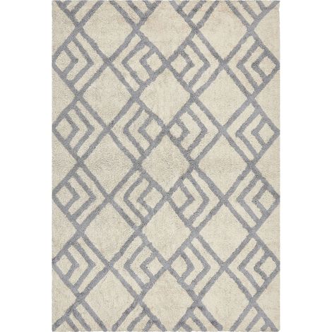 Teppich NEVSEHIR Beige 140 x 200 cm Baumwolle