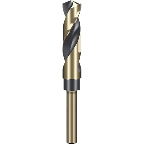 Broca helicoidal de vástago reducido de 15 mm con vástago redondo de 10 mm para acero inoxidable, aleación de aluminio, metal, cobre, plástico, madera, fabricada en acero de alta velocidad 4341 (1/5)
