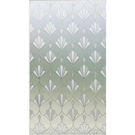 Film autocollant anti-regards pour fenêtre Motif fleur du bonheur, décoration de salle de bain (50 x 500 cm) (1/5)