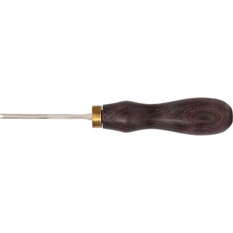 Couteau à effiler le cuir de style français en ébène, effilocher le cuir, grattoir à cuir, outil de sculpture sur cuir, coupe-bordures de cuir DIY, taille 4, 1,8 mm. (1/5)